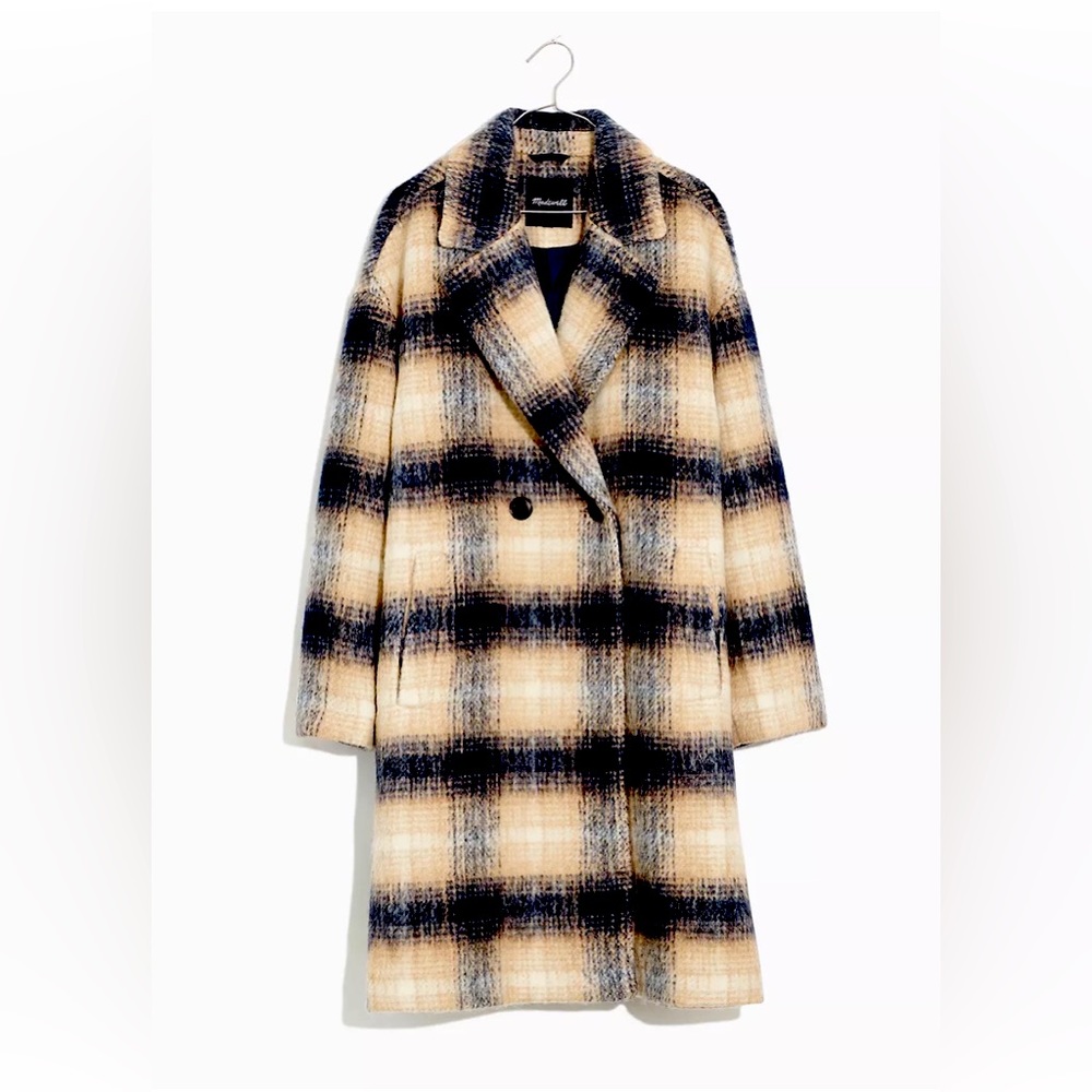 MADEWELL Courton Cocoon Plaid Coat; XS but fits like a S/M